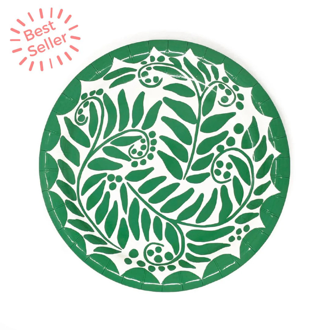 Green Heavy Duty Paper Plates | Lucy Grymes Designs