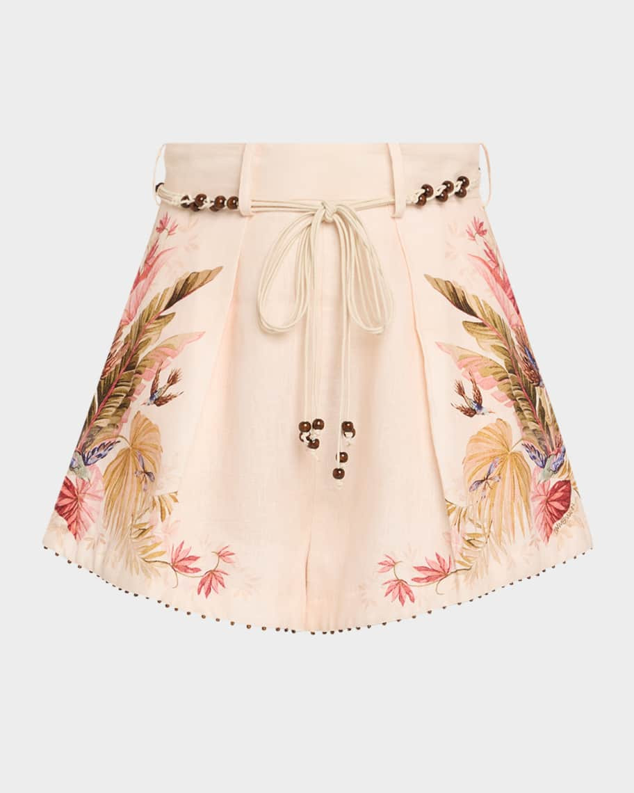 Zimmermann Ascension Tuck Shorts | Neiman Marcus