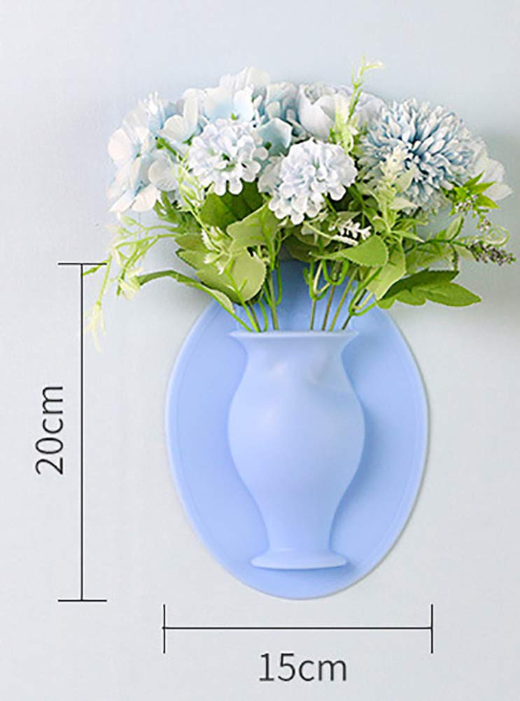Chezmax Flower Pot Silicone Sticky Vase 3PCs Hanging Decorative Reusable Wall-Mounted Flower Vase | Amazon (US)