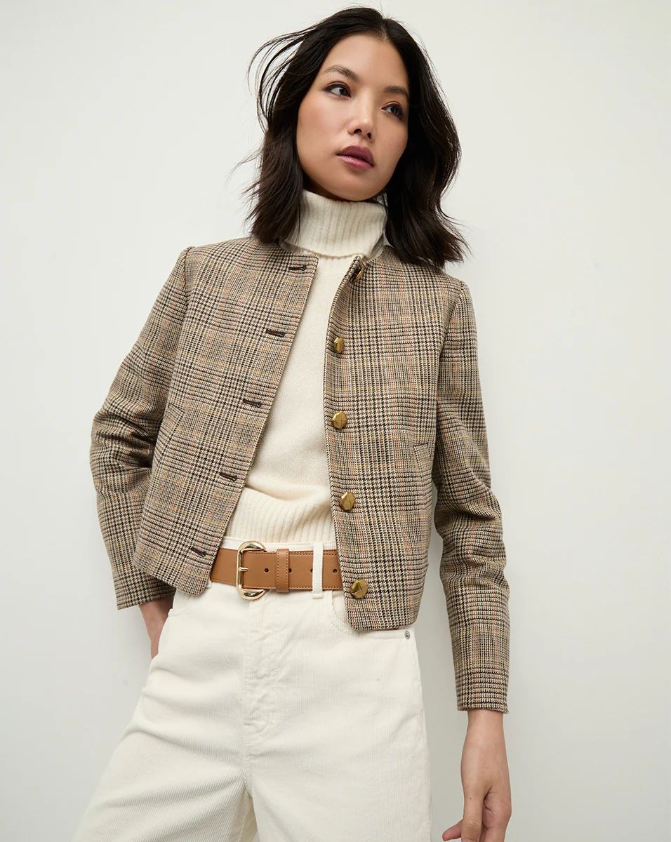 Andrea Plaid Jacket in Russet Multi | Veronica Beard | Veronica Beard