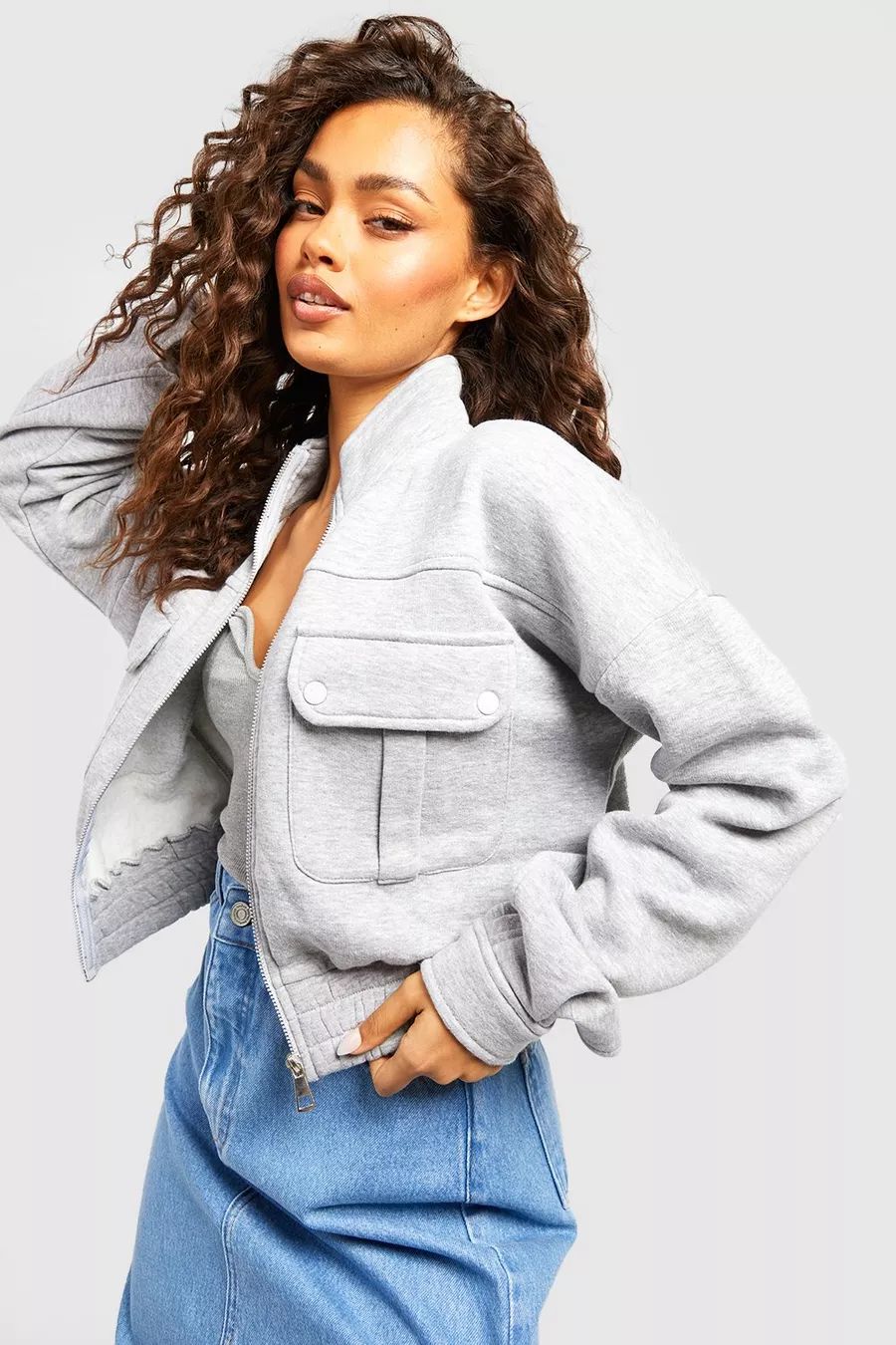 Bomber à poches | Boohoo.com (FR)