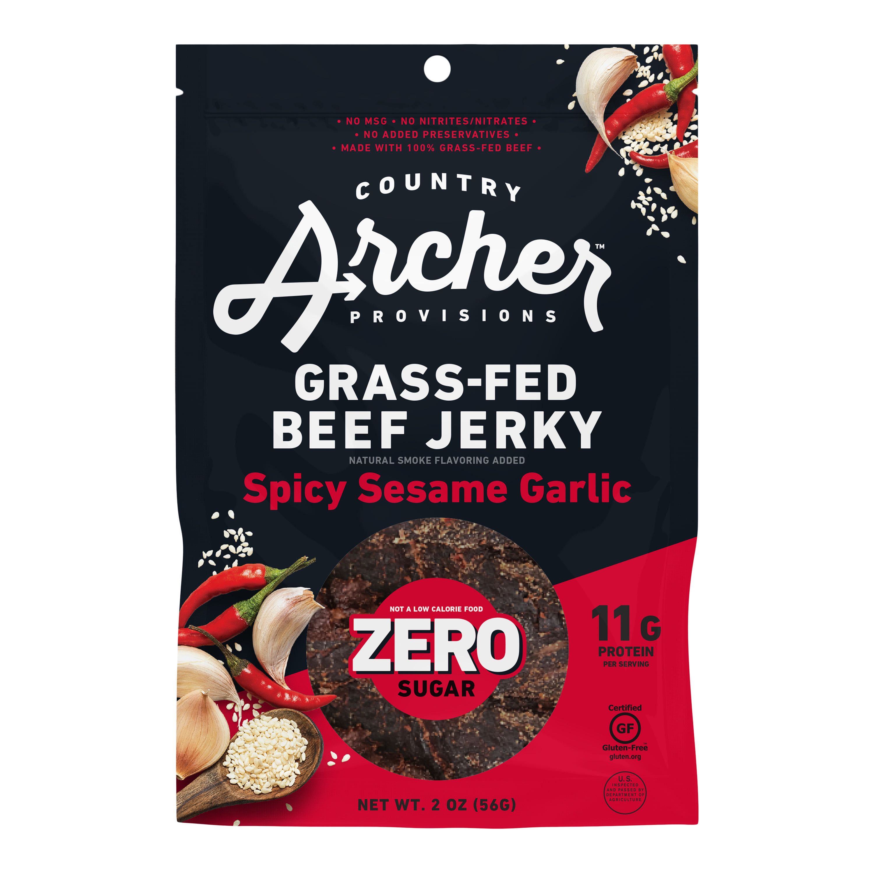 Country Archer Zero Sugar Spicy Sesame Garlic Beef Jerky | World Market
