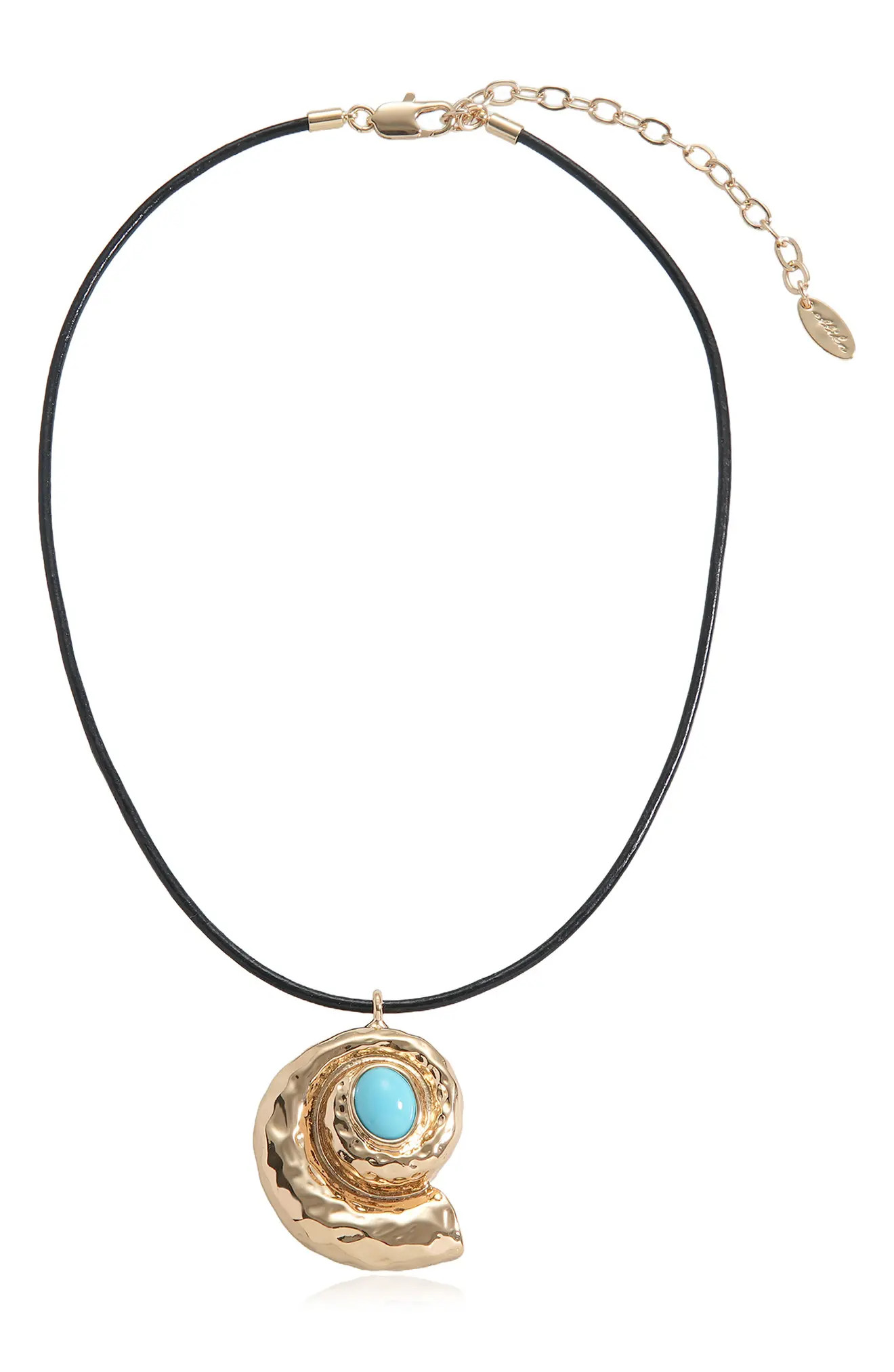 Ettika Turquoise Conch Pendant Cord Necklace (Women) | Nordstromrack | Nordstrom Rack