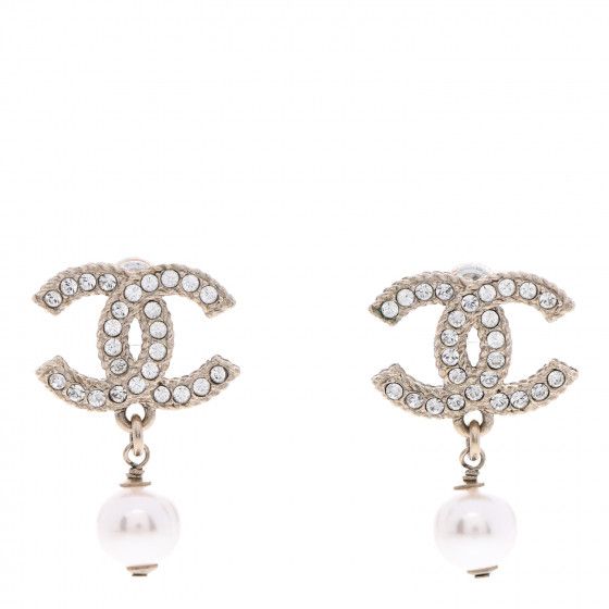 CHANEL

Crystal Pearl CC Drop Earrings Gold | Fashionphile
