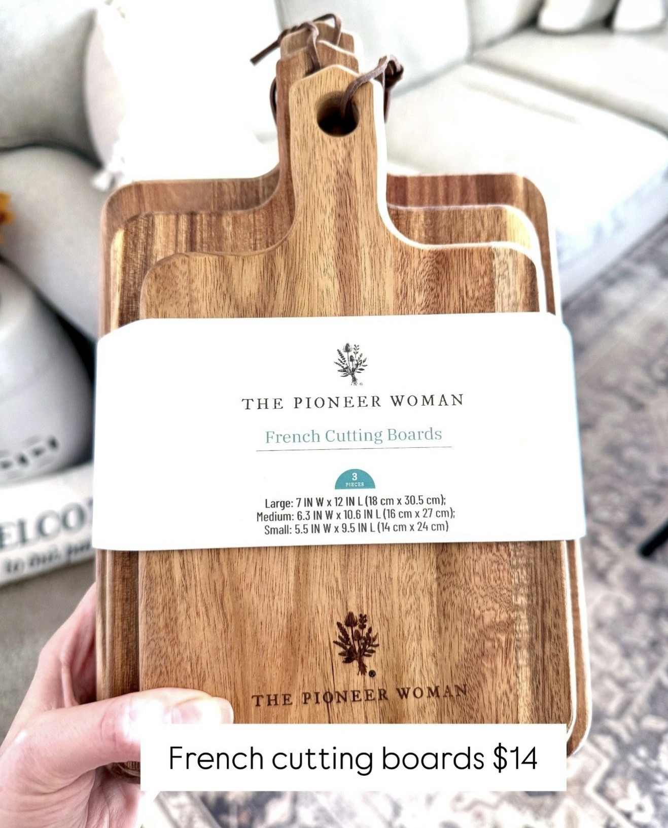 Back in stock! 3-Piece Acacia Wood French Cutting Boards from Walmart. This set is great for cutting, serving, or charcuterie. It’s also really cute for kitchen decor and only costs $14.



Walmart fall decor, Walmart home finds, cutting board, charcuterie board, serving board, gift for mom, gift for host, gift for cook #LTKGiftGuide#LTKParties #LTKFamily #LTKFindsUnder50

#LTKHoliday #LTKGiftGuide #LTKCyberWeek

#LTKHome #LTKSeasonal #LTKfoodie