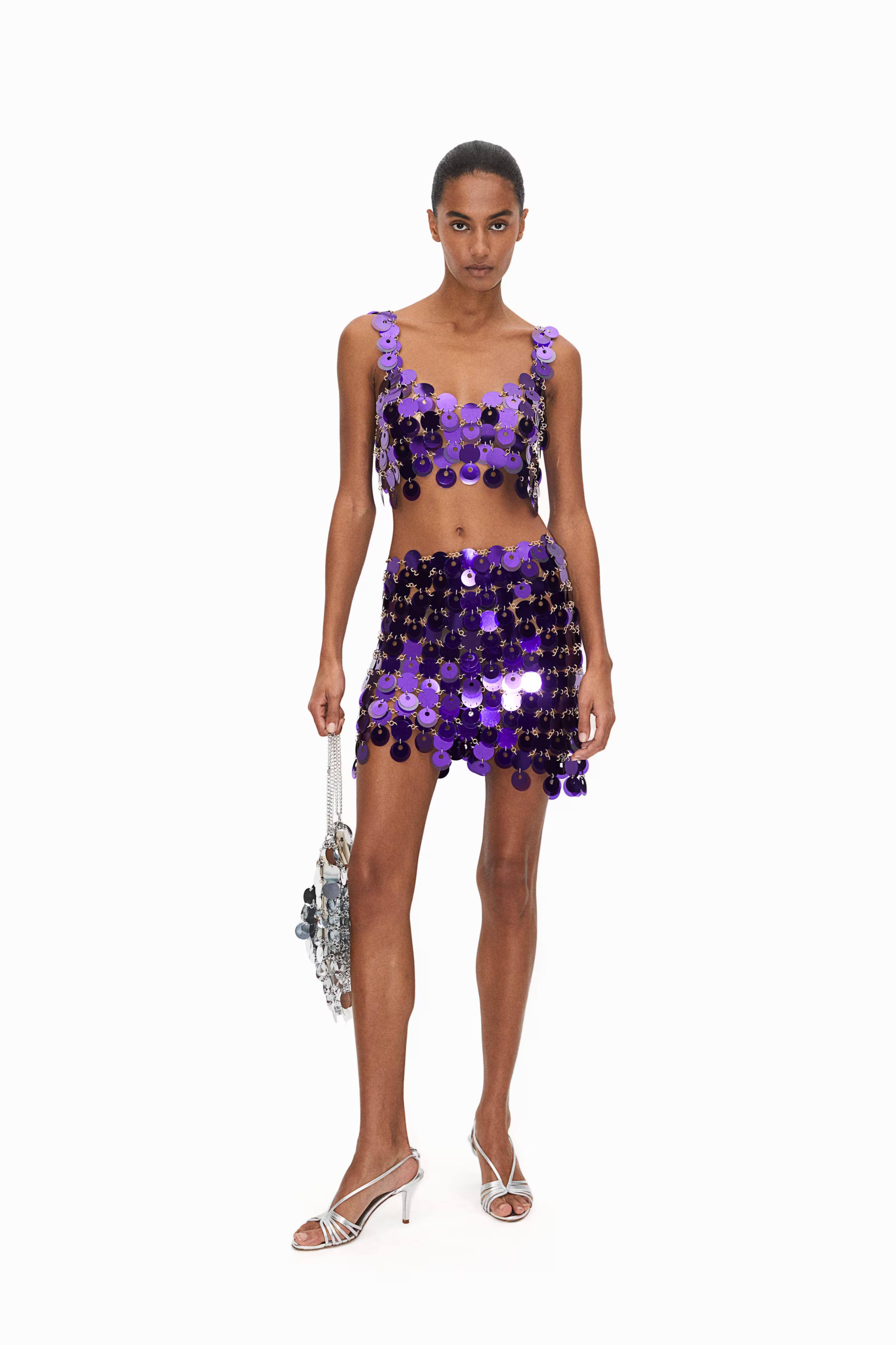 Sequin-disc crop top | H&M (UK, MY, IN, SG, PH, TW, HK)