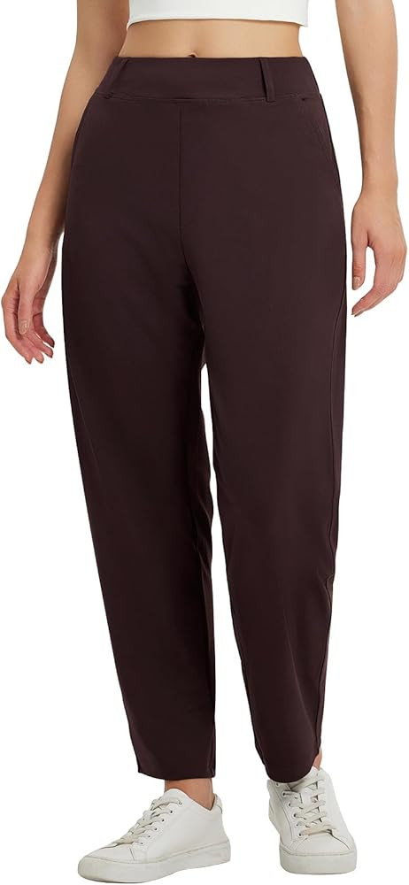 baleaf Womens Ankle Barrel Pants Stretch Travel Pants Petite Work Pants Casual Slacks with Pocket... | Amazon (US)