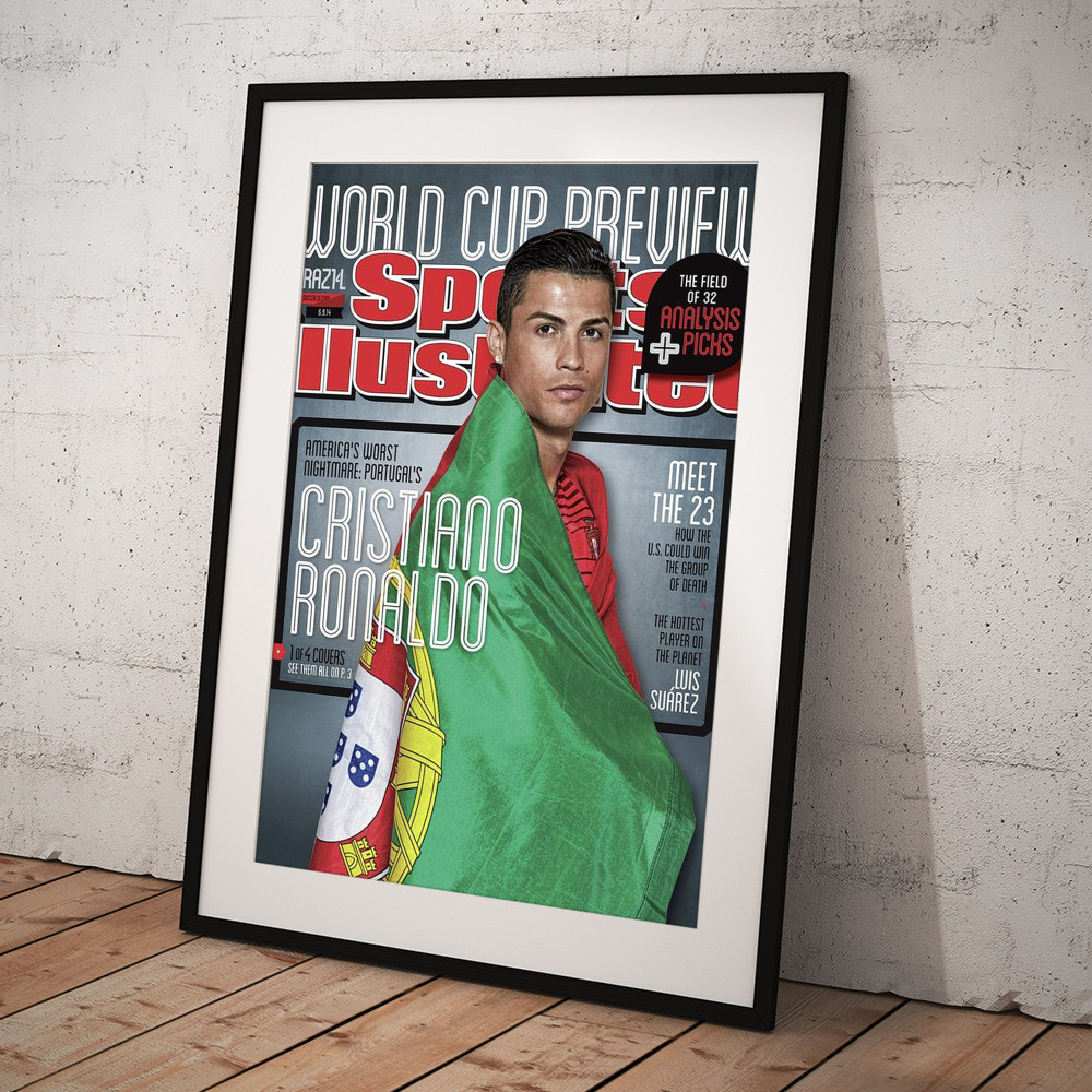 Portugal Cristiano Ronaldo, 2014 Fifa World Cup Preview Sports Illustrated Cover Framed Print | Fine Art America