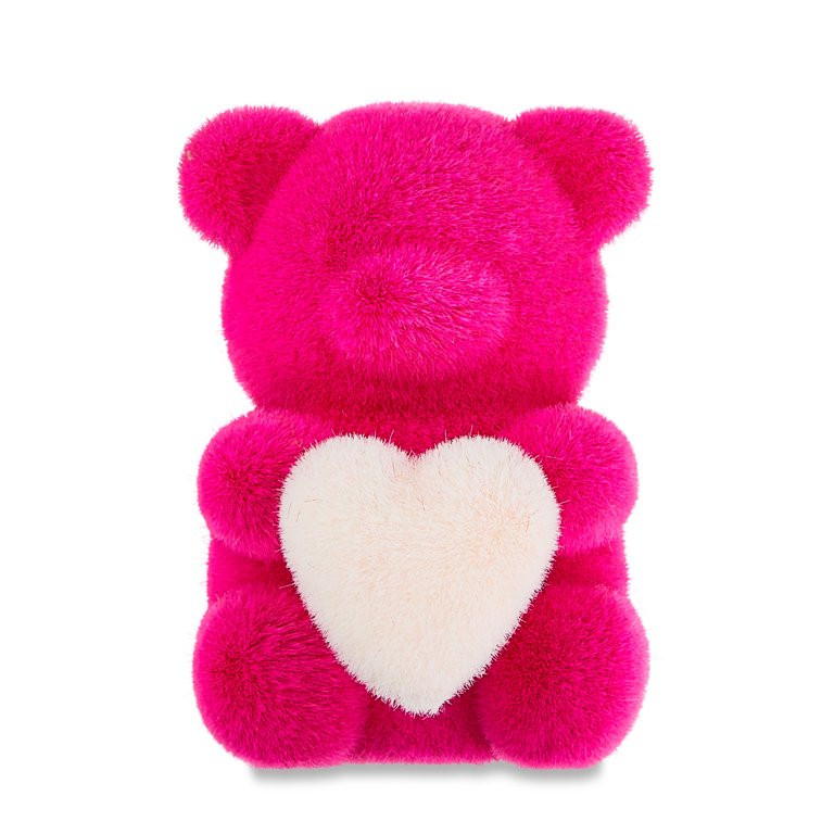 Valentine's Day 4 in Small Flocked Pink Bear Decor by Way To Celebrate | Walmart (US)
