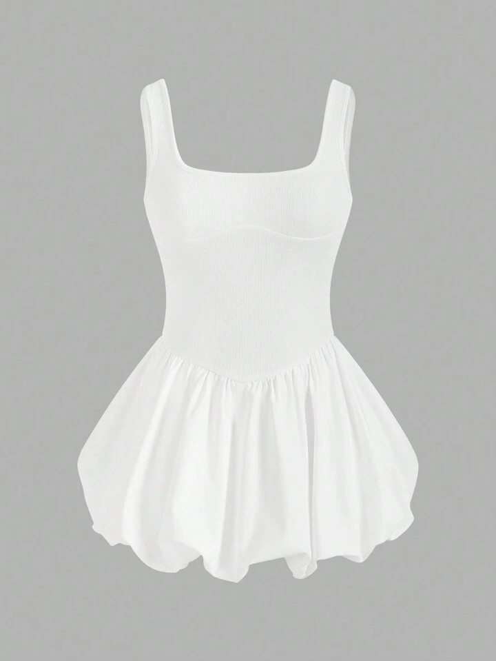 SHEIN ICON Sleeveless Tight-Fitting Lantern Dress Hem Dress | SHEIN