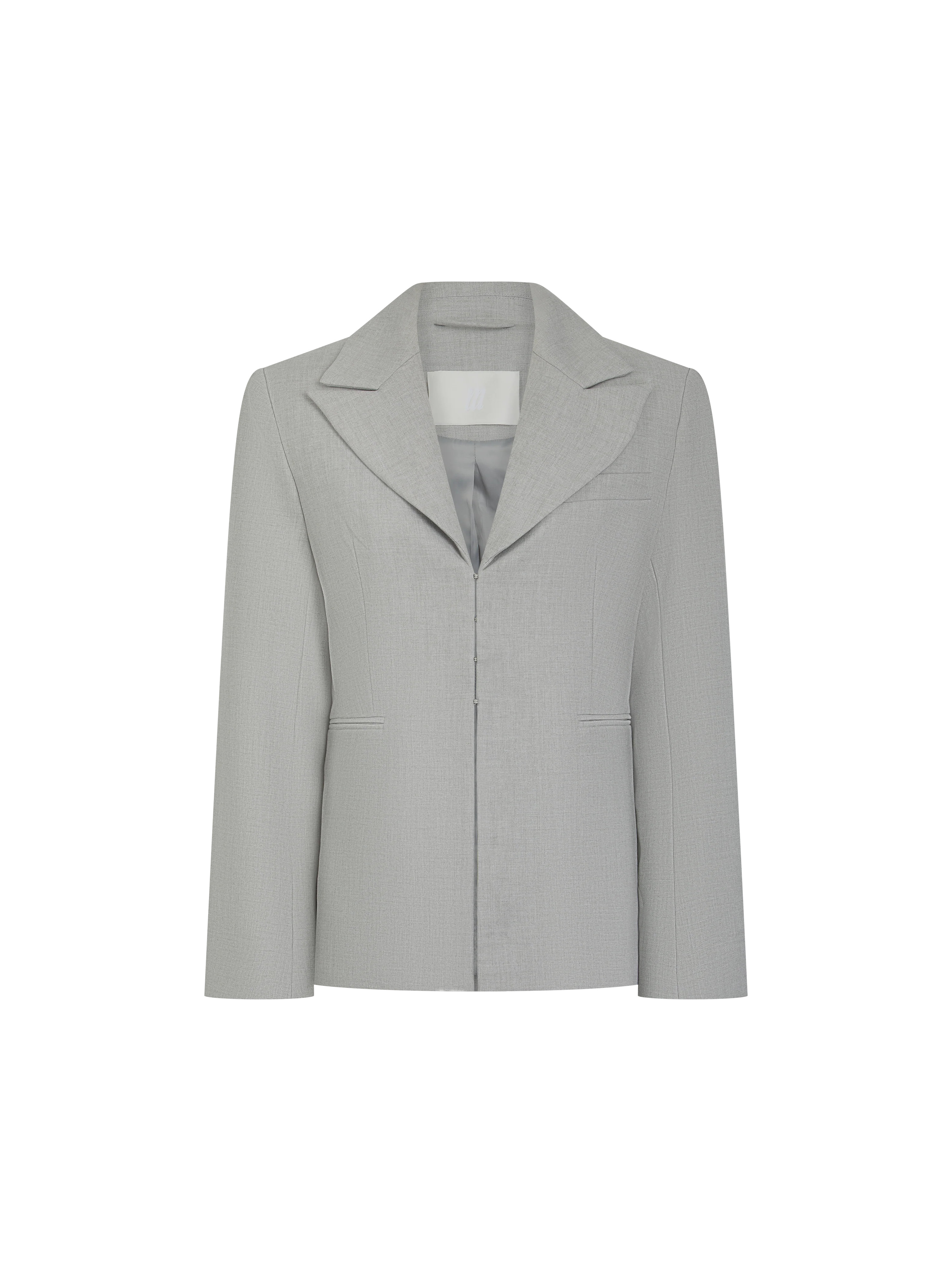 Hourglass Blazer - Light Grey | Maebe