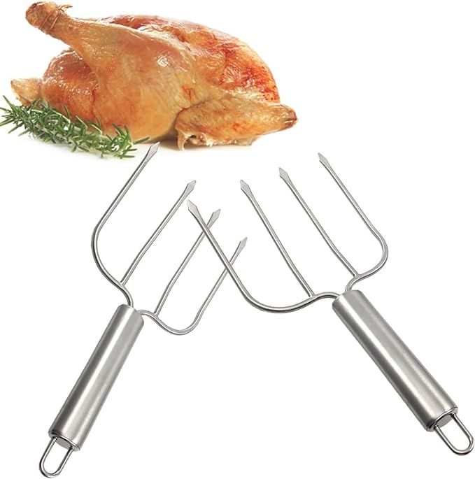 Thanksgiving Turkey Lifter Serving Set, Roaster Poultry Forks,Set of 2 | Amazon (US)