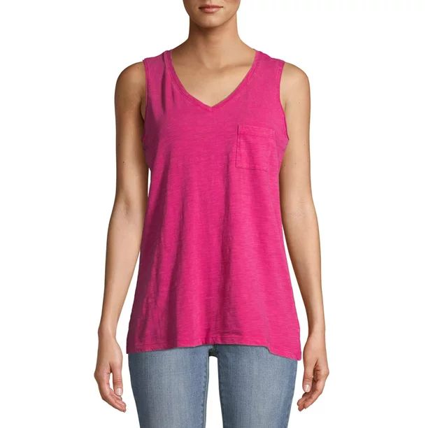 Women's Mineral Wash Pocket Tank Top | Walmart (US)