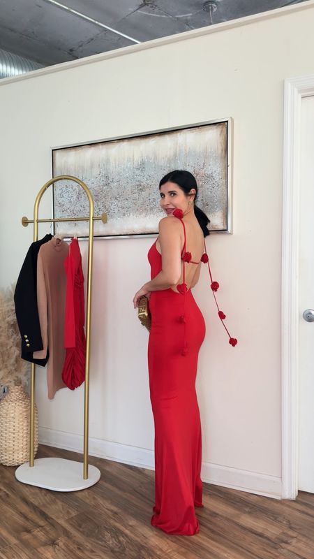 Happy Valentines Day in this gorgeous red open back rosette maxi dress ❤️ wearing size 2 
Use code APP15 for 15% off 

#LTKfindsunder100 #LTKparties #LTKstyletip
