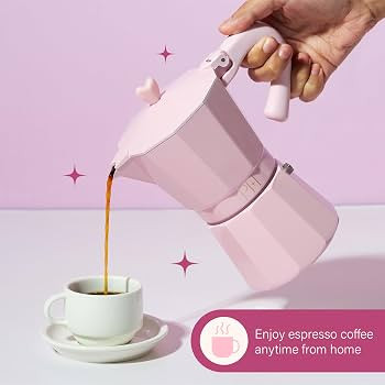 Paris Hilton 6-cup Stovetop Espresso with Heart Knob Pink | Amazon (CA)