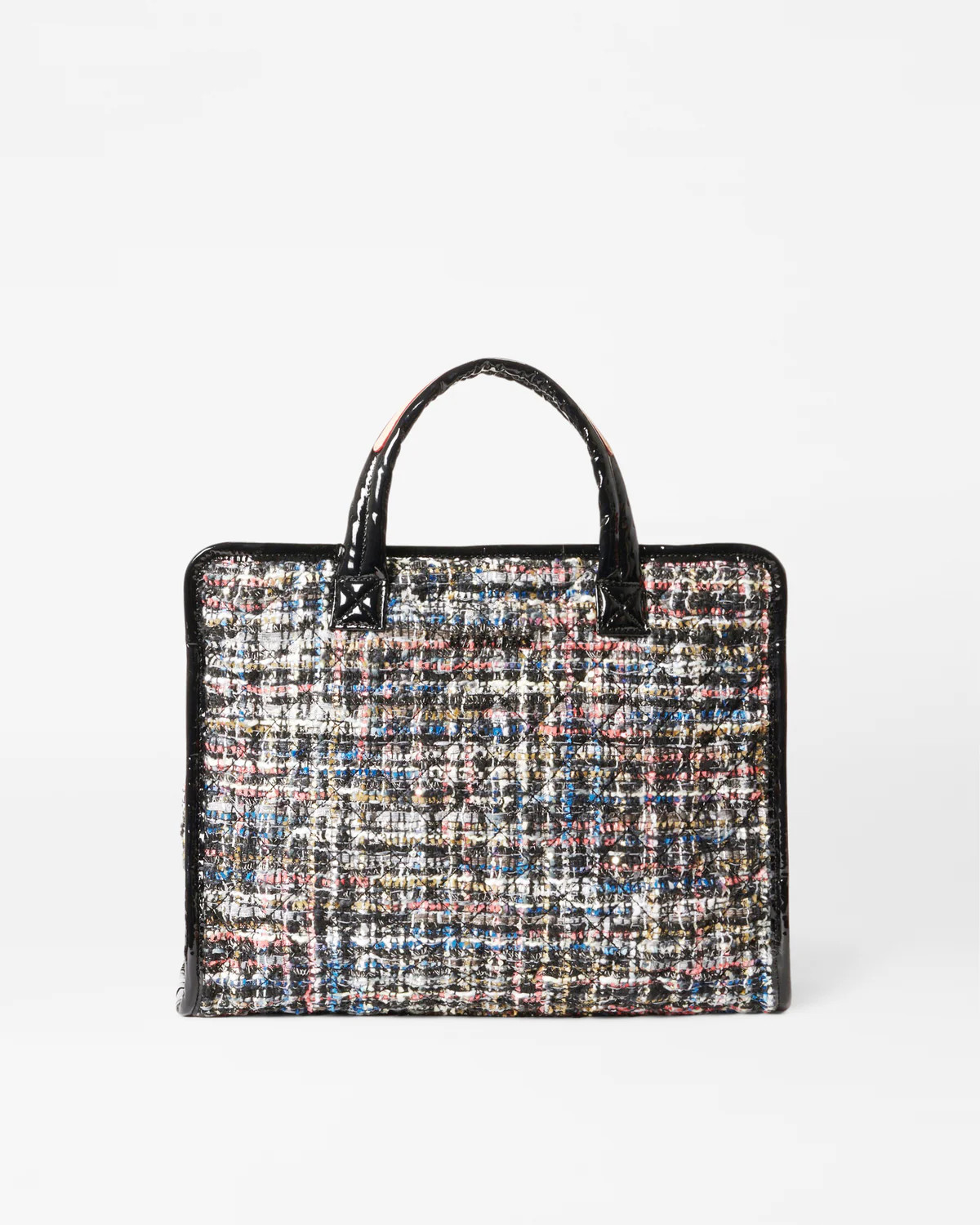 Medium Metro Box Tote Bag in Midnight Sparkle Boucle | MZ Wallace | MZ Wallace