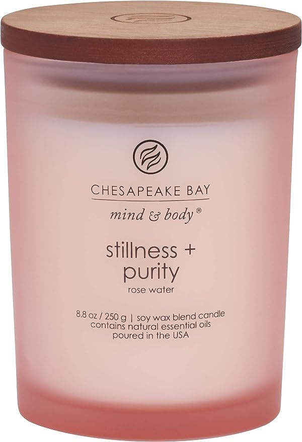 Chesapeake Bay Candle Scented Candle, Stillness + Purity (Rose Water), Medium Jar, 8 Ounce | Amazon (US)