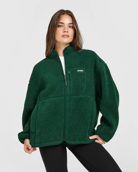 Fleece Jacket with Chest Pocket 
 Racing Green | Oner Active (UK / US)