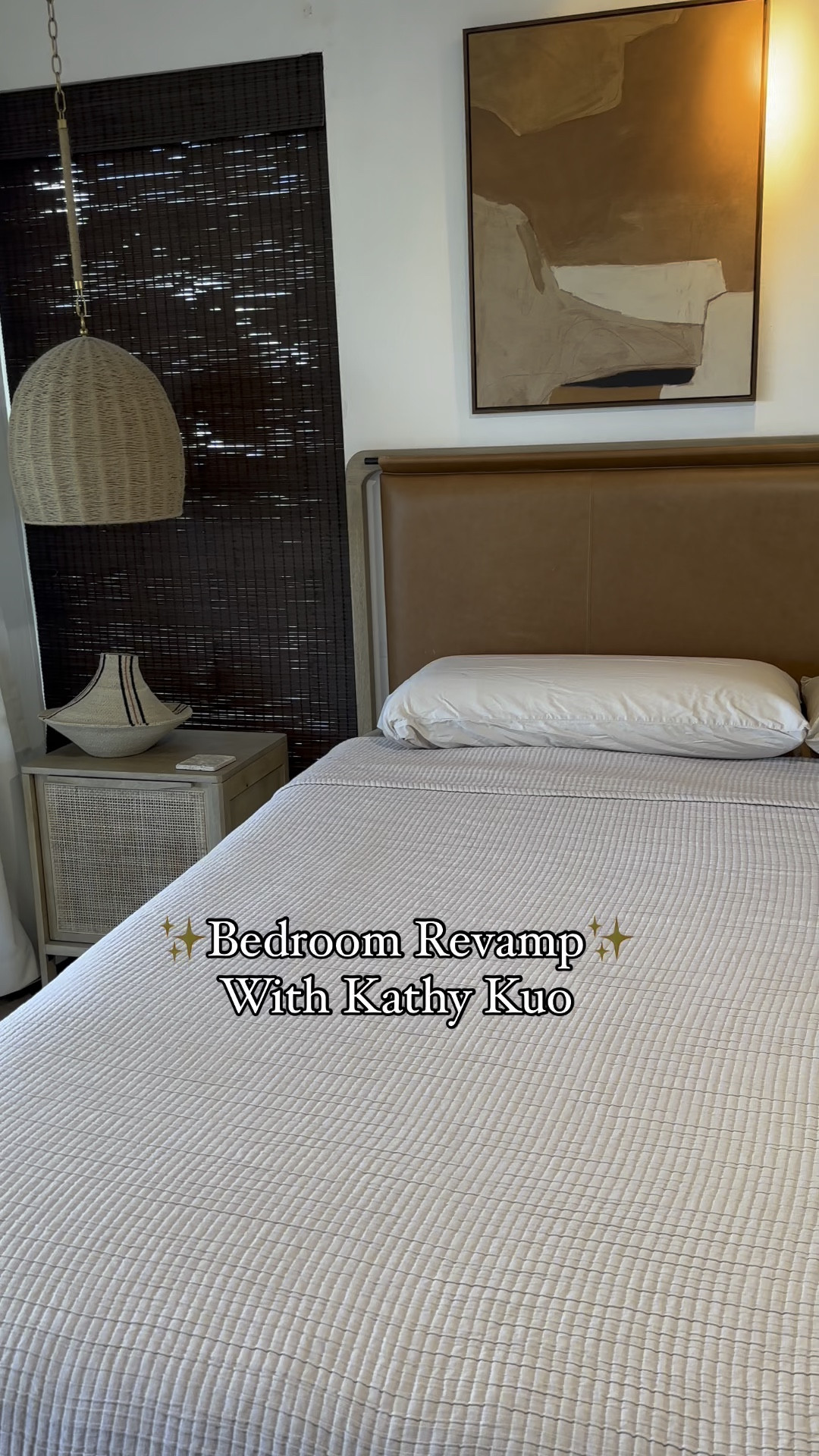 New year, new bedroom! Organic modern, Japandi, wabi sabi bedroom inspiration featuring my favorite @kathykuohome items!!! The bed is a stunner with the leather headboard, black metal, and perfect light wood frame. The nightstands have great storage & come assembled! And the prettiest decor accents! Loving how this came together 😍✨☁️


#ad #lovewhereyoulive


#LTKHome #LTKMostLoved #LTKStyleTip