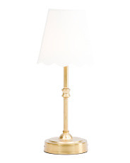 13.5x5 Iron Scalloped Shade Recharge Touch Light Lamp | Marshalls