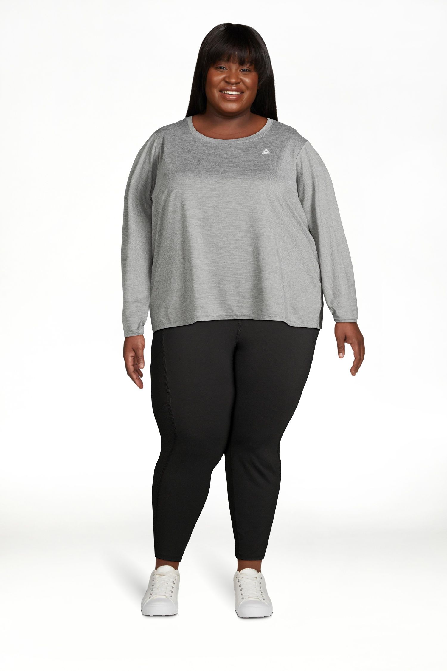 Reebok Women's Plus Size Elite Duo Performance Seamed Hoodie with Side Pockets | Walmart (US)