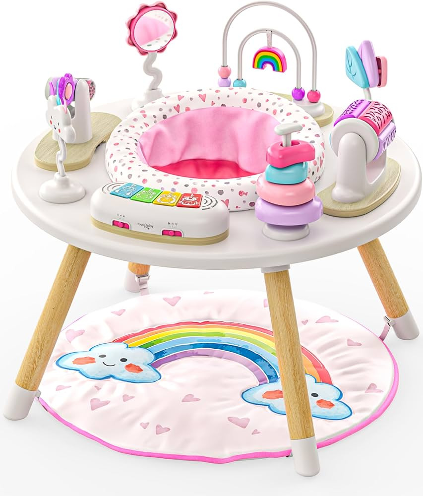Move2Play 4-in-1 Baby Activity Center | Montessori-Inspired Design | 8 Interactive Toys | Tummy T... | Amazon (US)