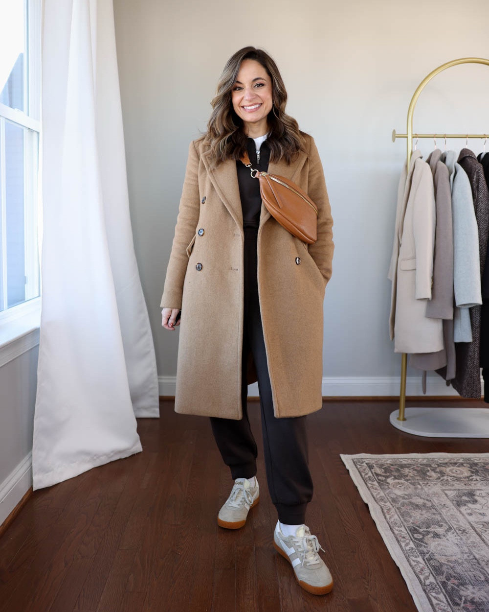 How to style sneakers for winter!

Outfit 1:
Joggers (Old Navy): petite xs 
Top (Old Navy): petite xs 
Layering top (Quince): xs
Socks (Amazon)
Sneakers (Gola): tts 
Coat (BR Factory): petite xxs 

Outfit 2:
Leggings (Spanx): xs in truffle brown - the 7/8 length is full length on me 
Top (Spanx): xs in truffle brown 
White top (Quince): xs 
Socks (Amazon)
Coat (Quince): xs in redwood brown - sleeves are cuffed under
Bag (Quince) 
Shoes (Hoka): tts

Outfit 3:
Jacket (Aritzia): xxs 
Gola Elan sneakers: tts in bone/white 
Sweater (Quince): xs 
T-shirt (Pact): xxs
Jeans (Madewell): petite 24 | 10.5” rise | 28” inseam pipestone wash

My measurements for reference: I’m 4’10” and 105lbs. My bust, waist, and hip measurement is 32”, 24”, and 36”.

#LTKFindsUnder100 #LTKPetite #LTKSaleAlert