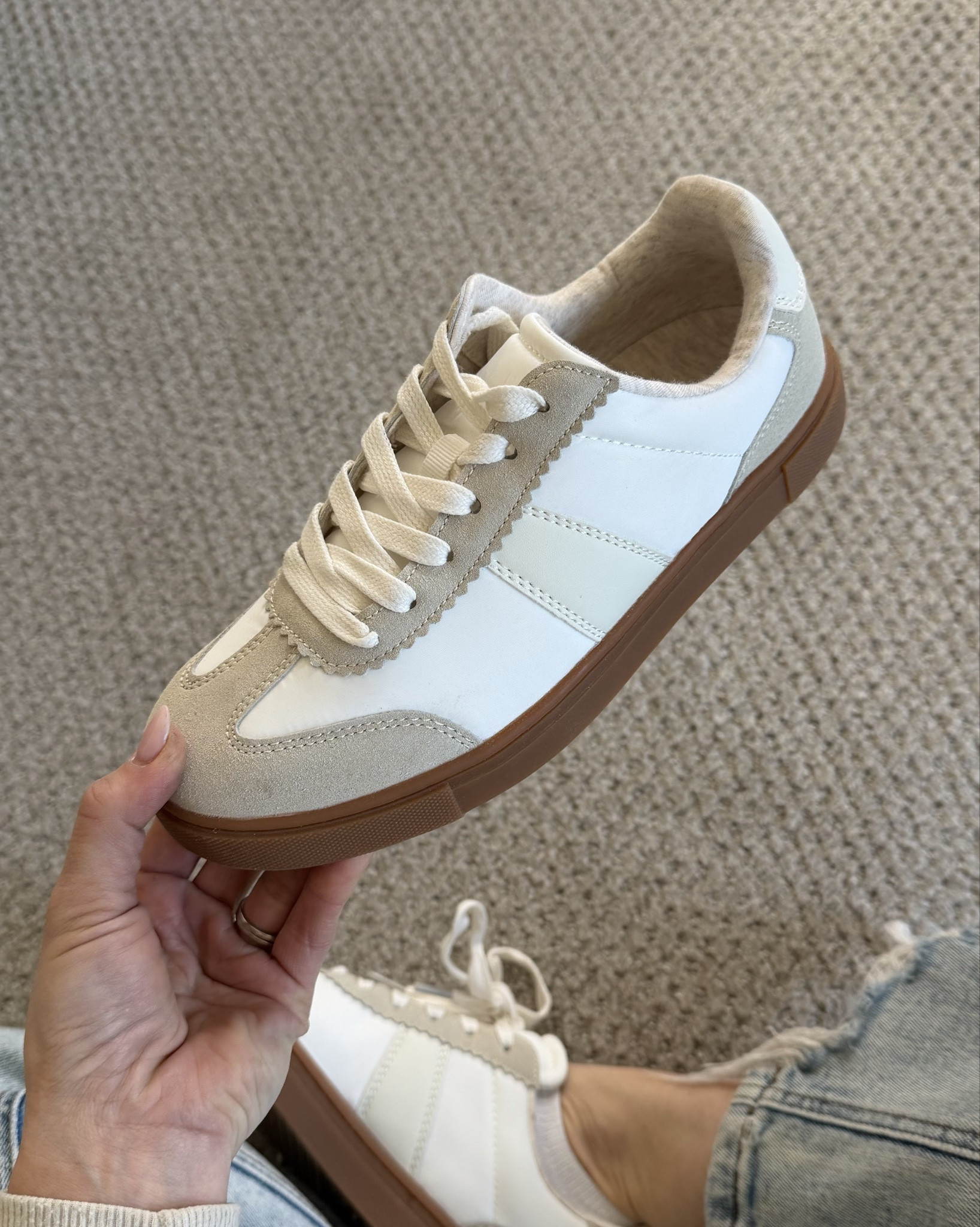 These sneakers are SOOOO cute! New spring arrival from Walmart! 😍 true to size! #WalmartPartner #WalmartStyle @walmartstyle 

#LTKSpringSale #LTKmomlife #LTKootd