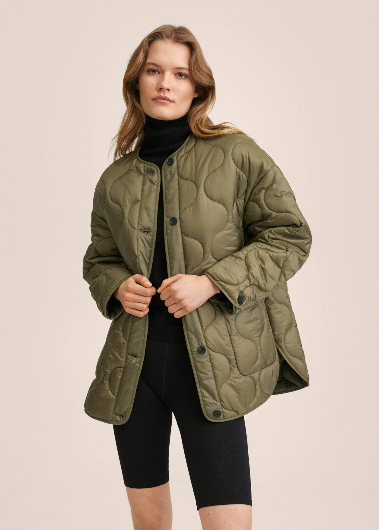 Oversize quilted coat | MANGO (US)