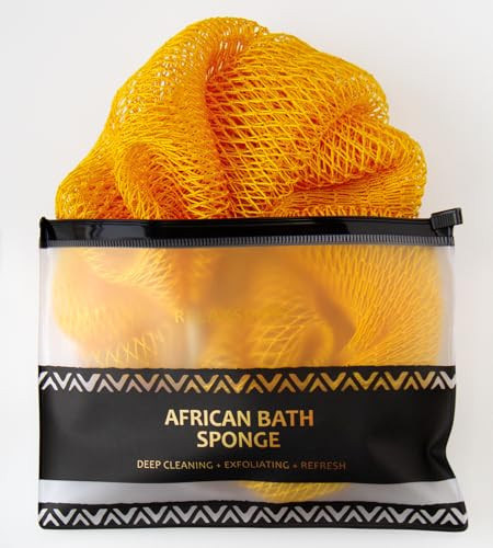 African Net Sponge Authentic - Exfoliating Back Scrub Bath Sponge with Knots - Afro Scrub Body Scrubber Exfoliator Washcloth - African Body Care Daily Use Shower Essentials | Amazon (US)