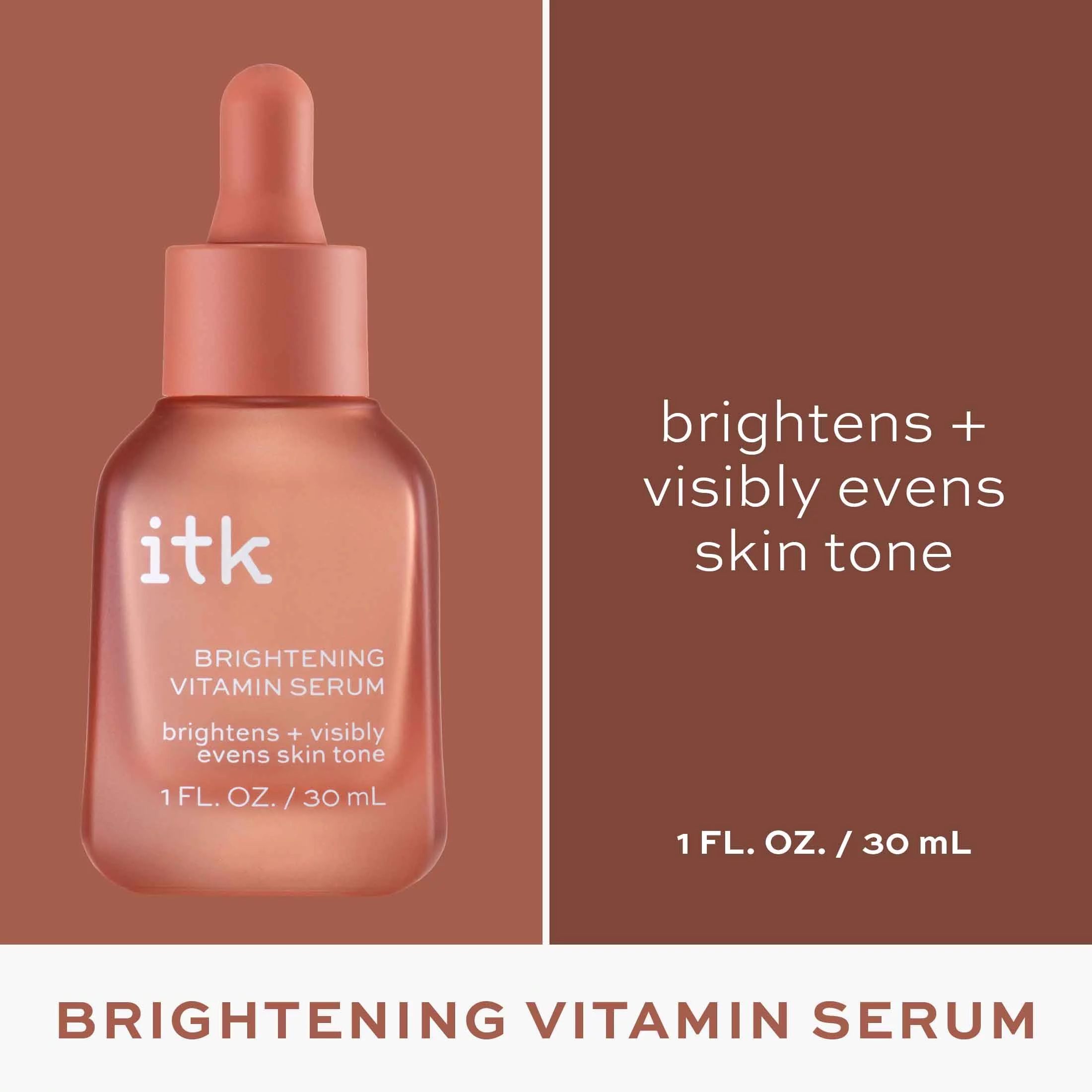 ITK Brightening Vitamin Serum with Vitamin C | Lightens Dark Spots, 1 oz | Walmart (US)