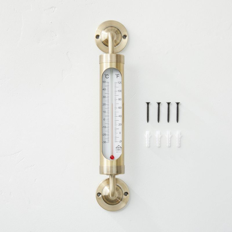Brass Outdoor Weather Thermometer - Hearth & Hand™ with Magnolia | Target