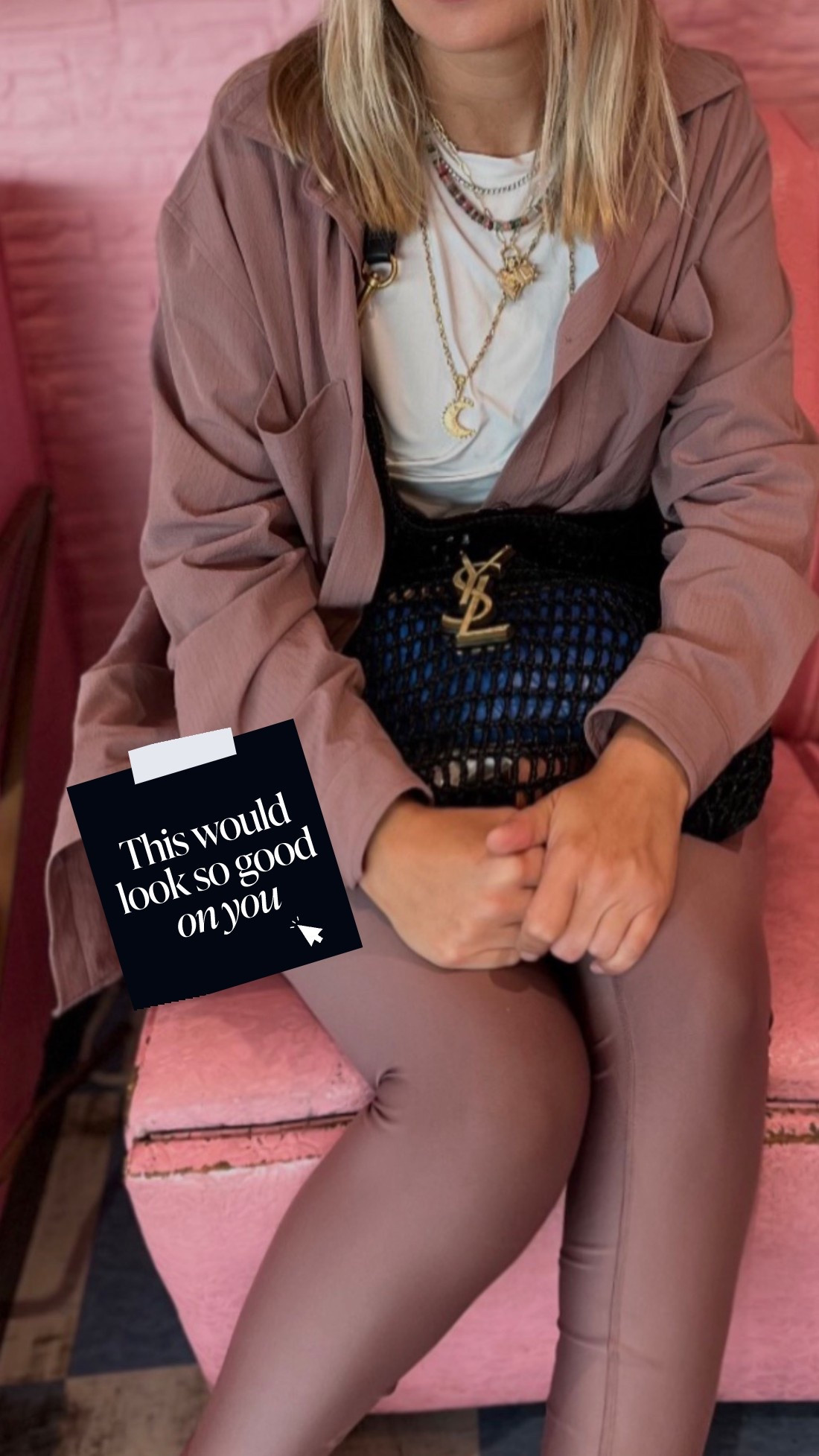 My preferred style is comfy leggings paired with a matching shirt or sweatshirt. combining dusty rose, red, green, black yoga looks ( many more colors) with a designer handbag featuring gold tone initials. My handbag is crafted from raffia, making it easy to carry, and it can carry a fair amount of makeup, a wallet, mirror, and, of course, candy. Perfect for the beach especially as the cold weather is approaching. 

#LTKfitnessgoals #LTKSaleAlert #LTKFindsUnder100