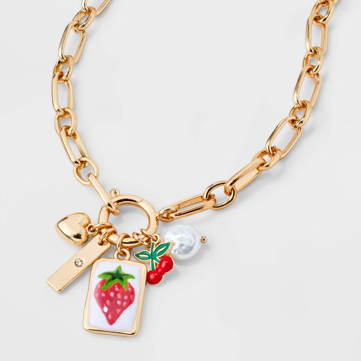 Fruit Charm Cluster Necklace - Universal Thread™ Gold | Target