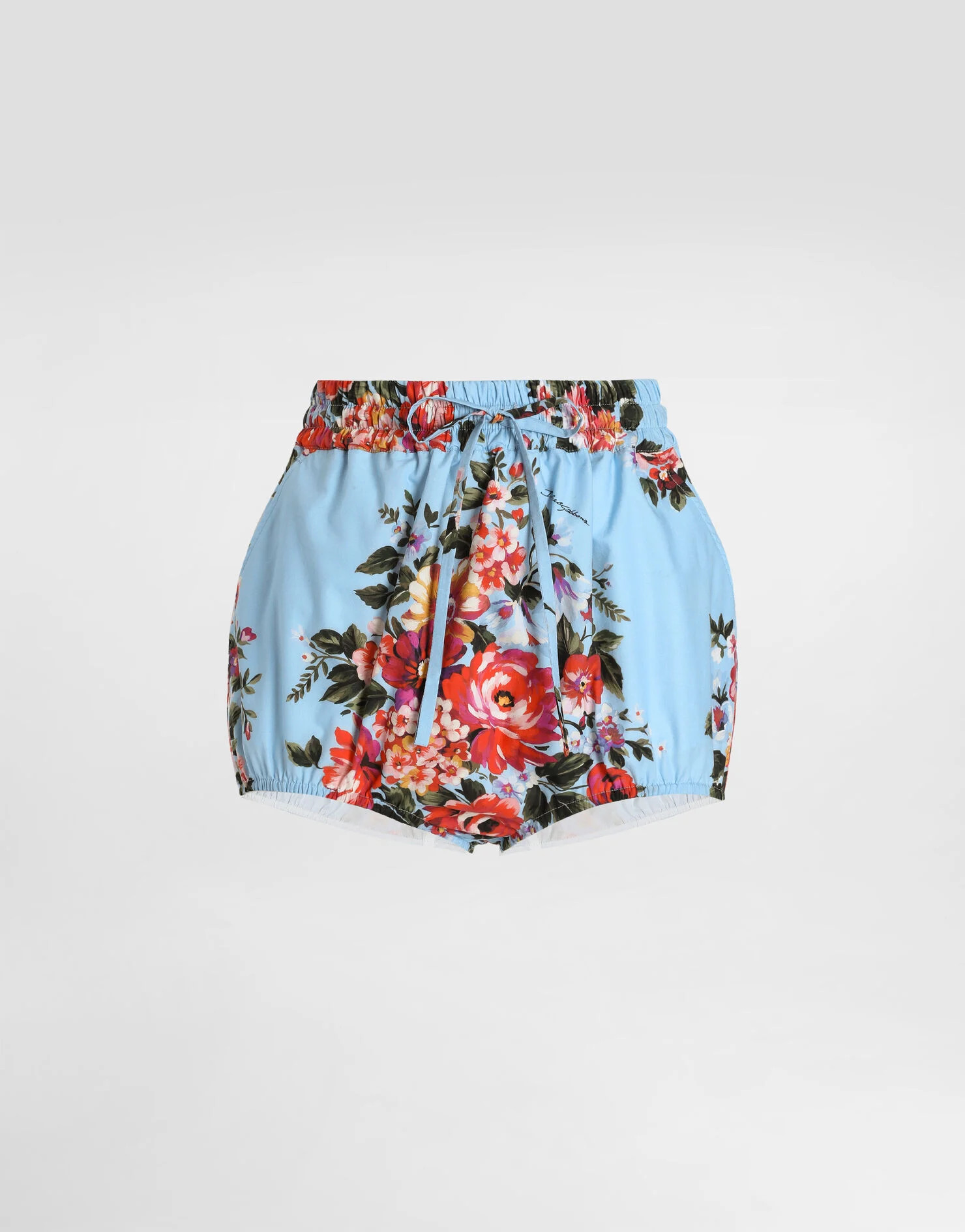 Flower bouquet-print cotton poplin culotte | Dolce & Gabbana US