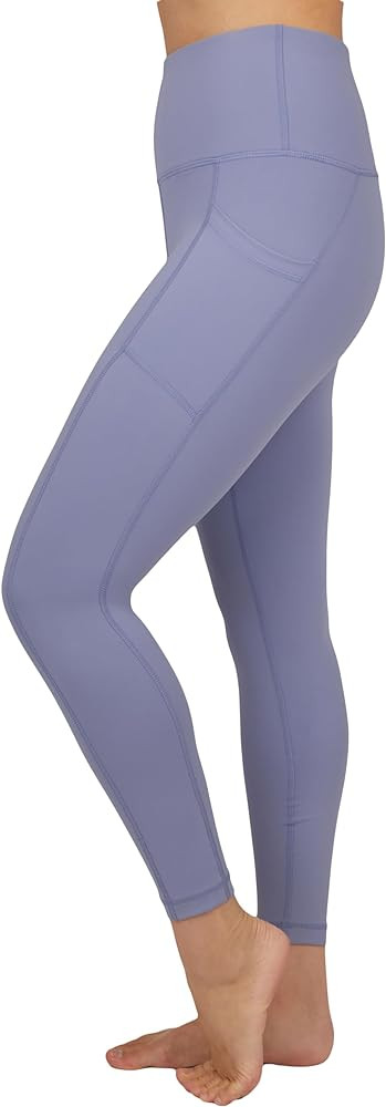 90 Degree By Reflex High Waist Tummy Control Interlink Squat Proof Ankle Length Leggings | Amazon (US)