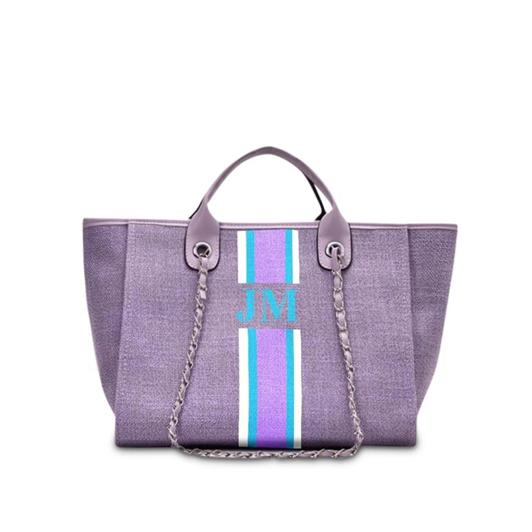 The Lily Canvas Jumbo Weekend Tote Bag in Lilac x Flavia Stuttengen | Lily and Bean