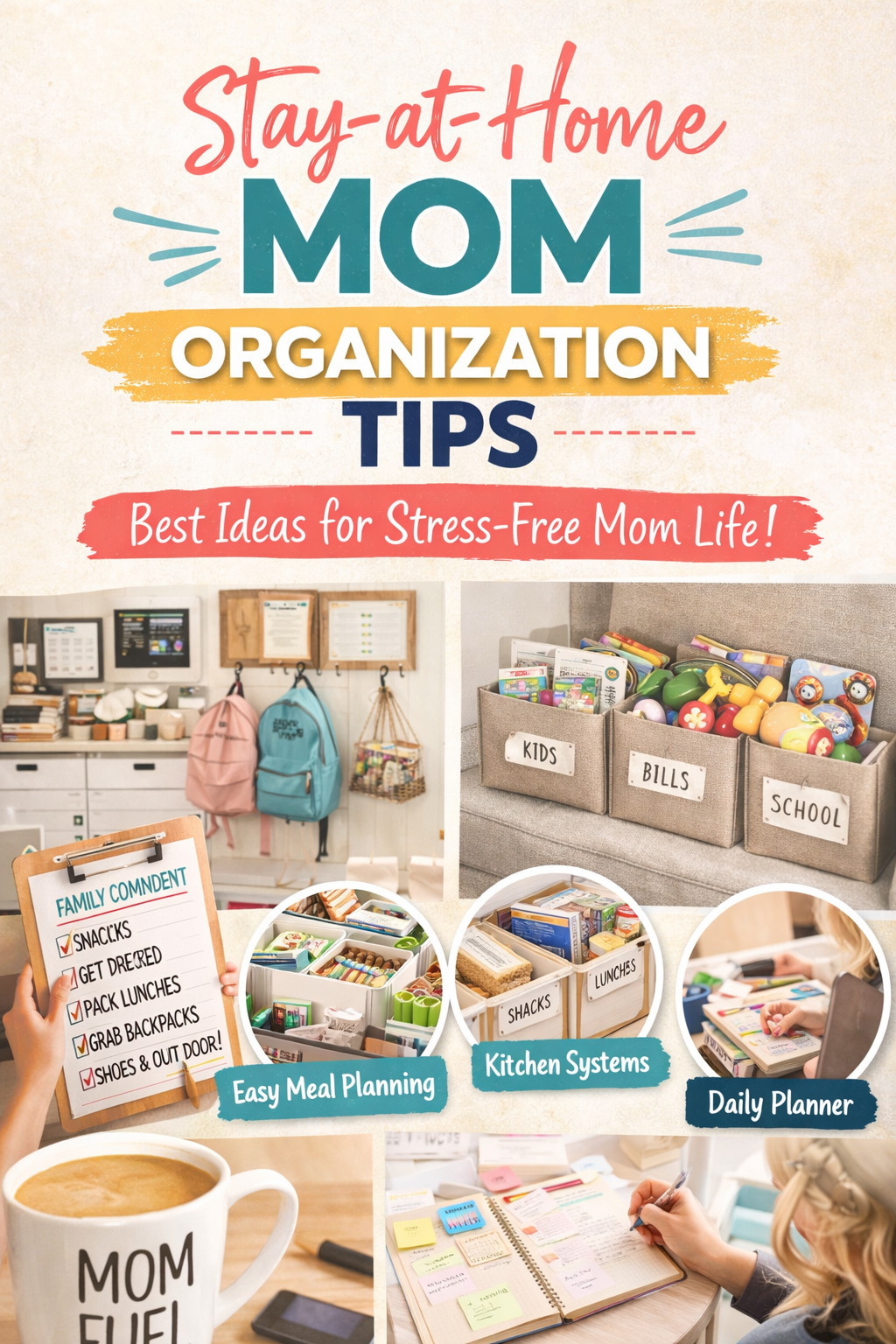 Mom organization tip: make your home work for you, not against you 🤍 The biggest game changer is having easy systems you can actually keep up with—like a morning checklist, labeled baskets, lunch prep zones, a simple planner, and one central place for all the family essentials. Staying organized doesn’t have to be perfect to make life feel smoother. 

 #LTKhome #LTKfamily #momorganization #organizedhome #stayathomemomlife #momtips #familyorganization #LTKmomlife #LTKKids