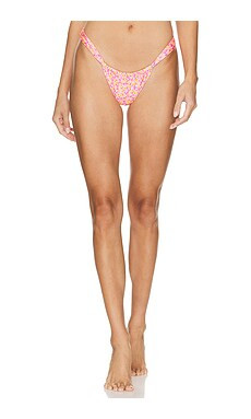 Kulani Kinis Ruched Thong in Sherbert Shimmer from Revolve.com | Revolve Clothing (Global)