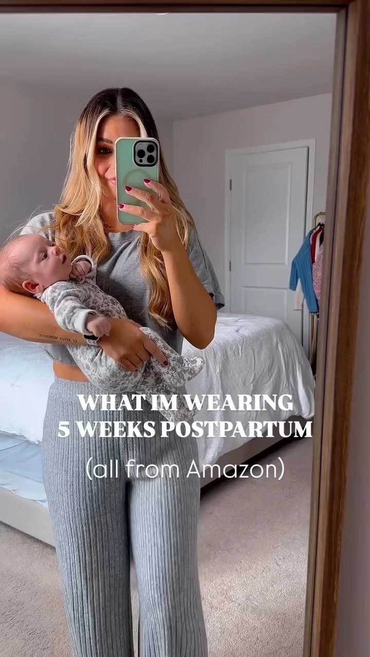 ! All my outfits I wore five weeks postpartum! 

All breastfeeding friendly!!!

Sizes ordered (I'm 5'4, 145lbs, 5 weeks postpartum)

Grey sweatpants- m
Pink fp inspired set-l
brown jumpsuit-m
Purple romper-m
blue striped pants- l
green romper-l
blue two piece set-m


#amazonfashion #amazondress #amazondresses #amazonmaternity #pregancyoutfitideas #pregnantfashion #pregnantstyle #founditonamazon #outfitideas #pregnancy #pregnantoutfits #maternityoutfits #postpartum #postpartumoutfits #amazonoutfits #amazonoutfitinspo

#LTKU #LTKStyleTip #LTKVideo
