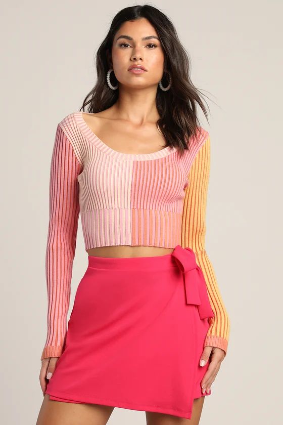 Best Basics Magenta Side-Tie Wrap Mini Skirt | Lulus (US)