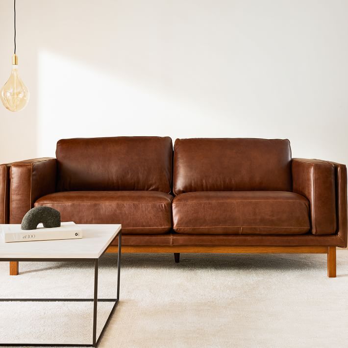 Dekalb Leather Sofa (68"–96") | West Elm (US)