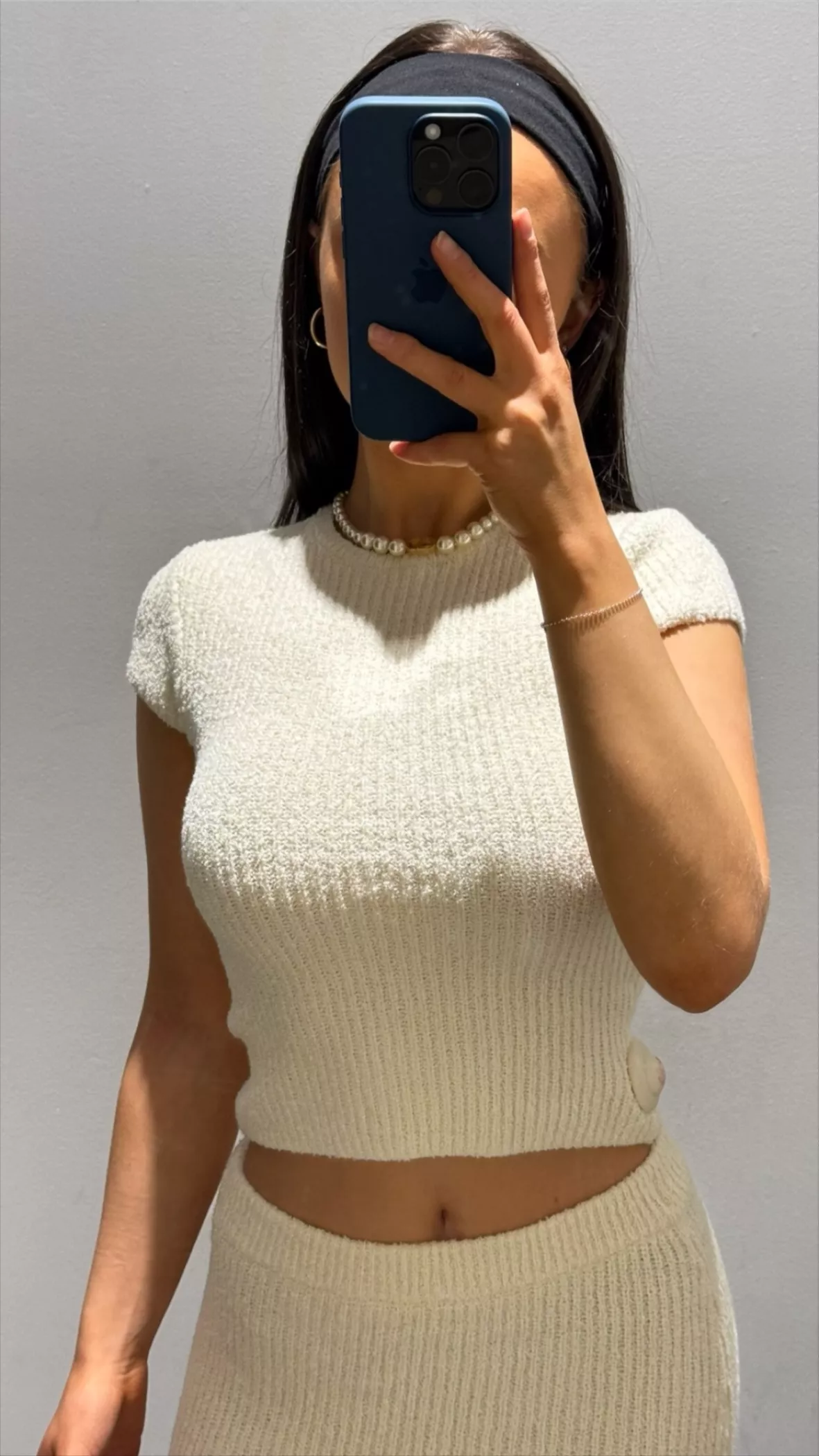 Rib-knit cropped top - Cream/Black … curated on LTK