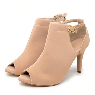 Sandália Feminina Ankle Boot Napa Nude 1783 | SHEIN
