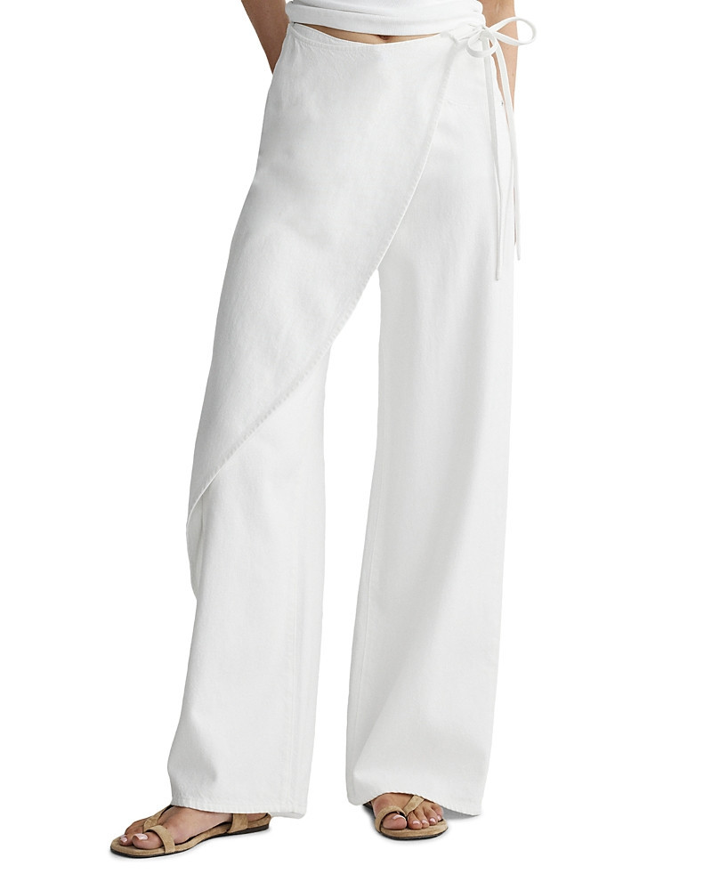 DL1961 Zoie Aura Wrap Front Relaxed Jeans in White Aura | Bloomingdale's (US)