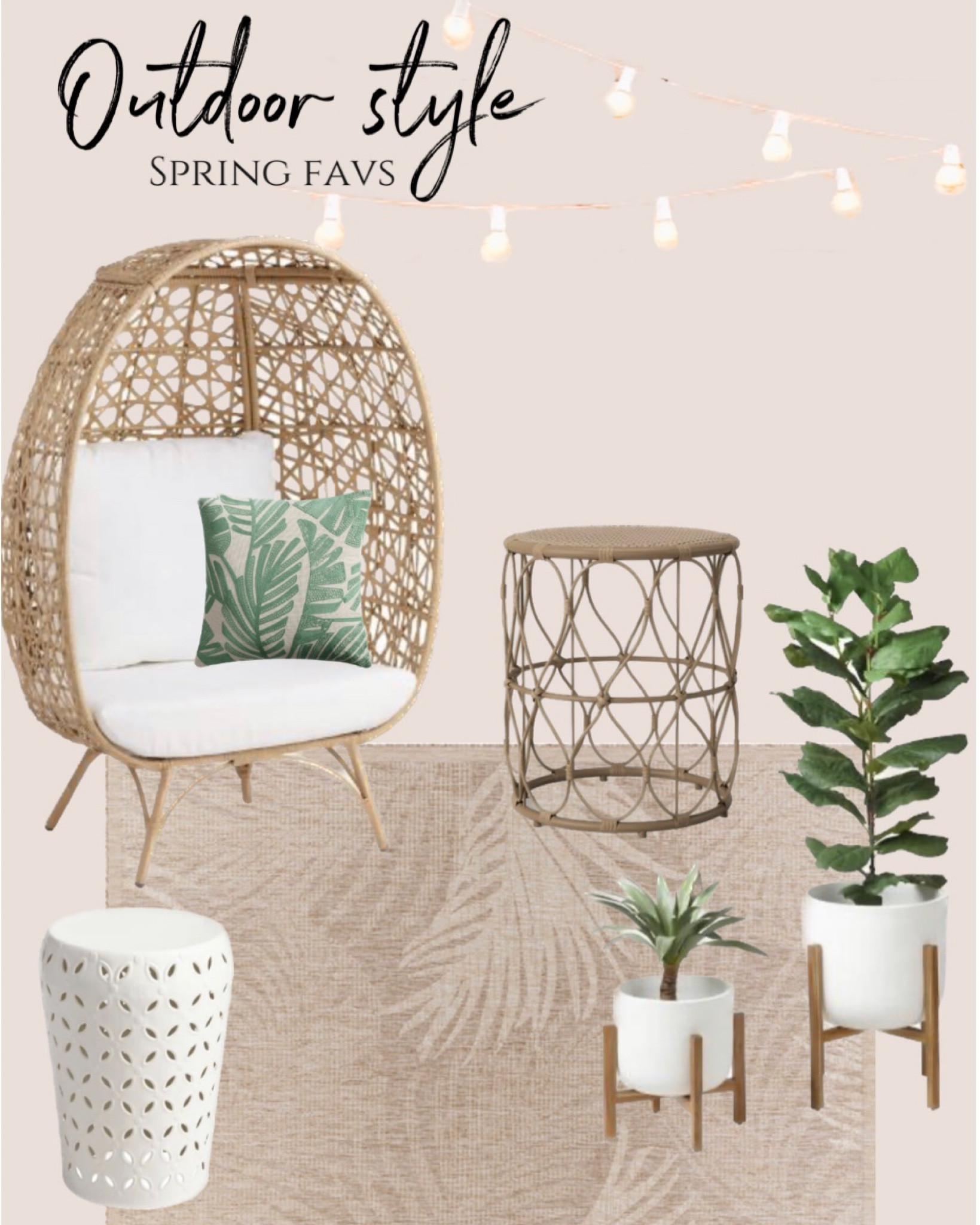 Outdoor patio inspo. Neutral Boho coastal style🤍🌿

#LTKSeasonal #LTKstyletip #LTKhome