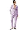 Womens Pinstripe Two Piece Suit Business Blazer and Straight Leg Pant Set Professional Office Out... | Amazon (US)