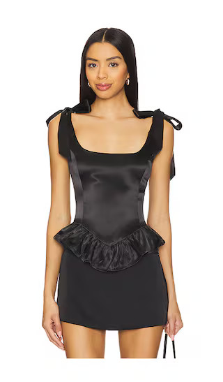 Cecilia Corset Top in Black | Revolve Clothing (Global)