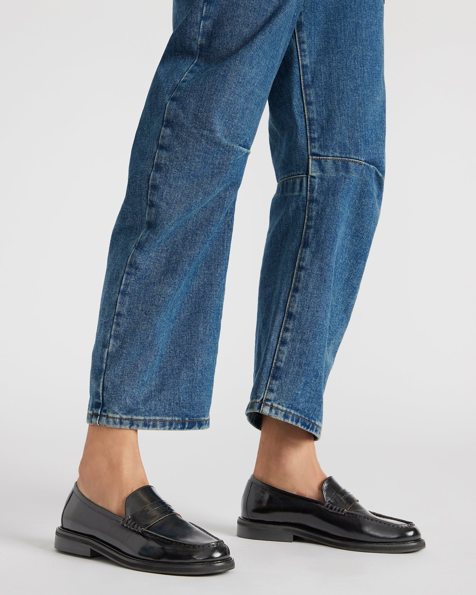 MADISON Black Leather Women's Penny Loafer | Steve Madden (US)