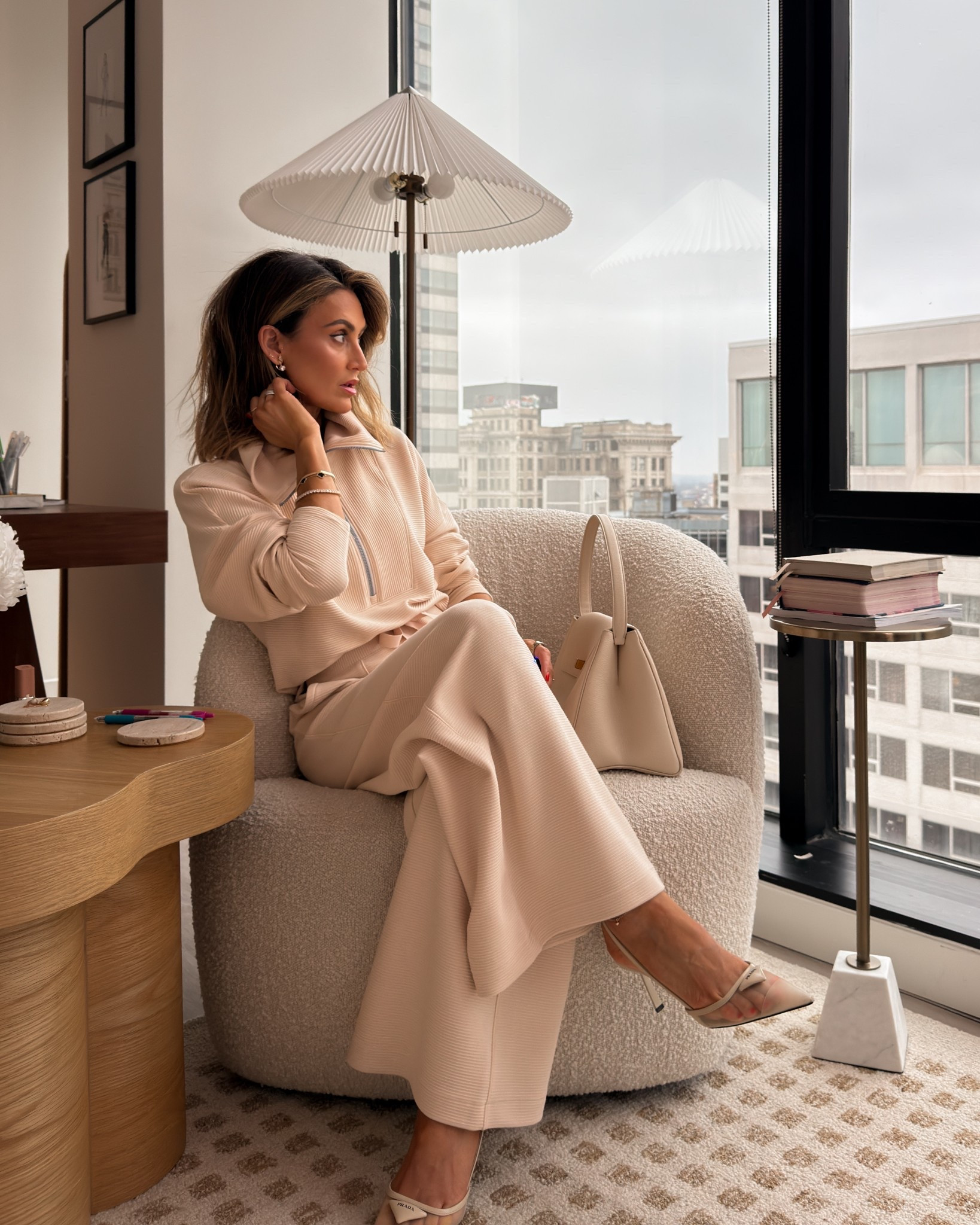 My new favorite set in French rib material that is soft on the inside and textured on the outside. Perfect for summer travels size xs - code KARINAXSPANX for 1st time shoppers 

#LTKSeasonal #LTKOver40 #LTKootd